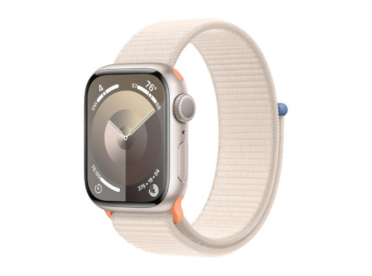 სმარტ საათი APPLE WATCH SERIES 9 GPS 41MM STARLIGHT ALUMINUM CASE WITH STARLIGHT SPORT LOOP MR8V3 (STARLIGHT)