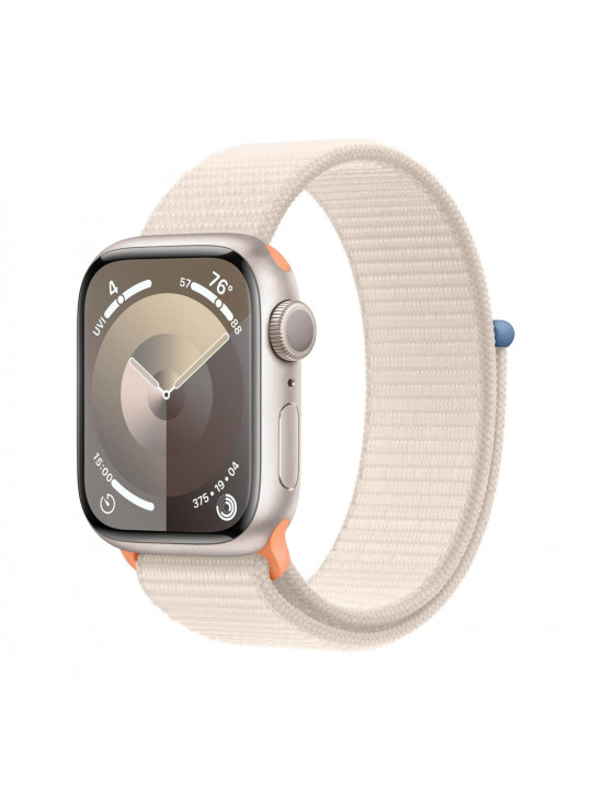 სმარტ საათი APPLE WATCH SERIES 9 GPS 41MM STARLIGHT ALUMINUM CASE WITH STARLIGHT SPORT LOOP MR8V3 (STARLIGHT)