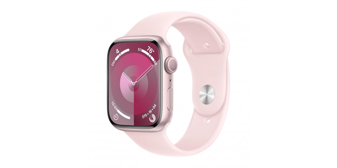 smart watch APPLE WATCH SERIES 9 GPS 45MM PINK ALUMINUM CASE WITH LIGHT PINK SPORT BAND MR9H3 M/L (PK)