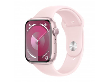 სმარტ საათი APPLE WATCH SERIES 9 GPS 45MM PINK ALUMINUM CASE WITH LIGHT PINK SPORT BAND MR9G3 S/M (PK)