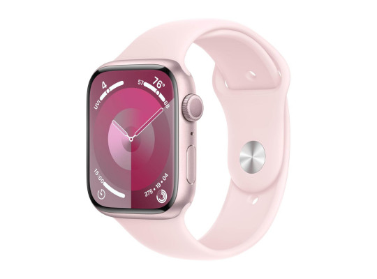 სმარტ საათი APPLE WATCH SERIES 9 GPS 45MM PINK ALUMINUM CASE WITH LIGHT PINK SPORT BAND MR9G3 S/M (PK)