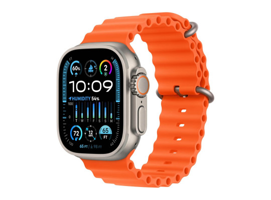 სმარტ საათი APPLE WATCH ULTRA 2 49MM TITANIUM ORANGE OCEAN BAND MREH3 (OR)