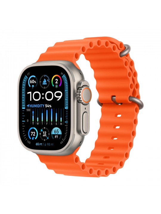 смарт-часы APPLE WATCH ULTRA 2 49MM TITANIUM ORANGE OCEAN BAND MREH3 (OR)