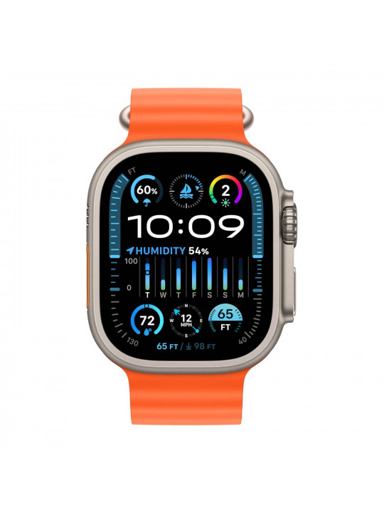 смарт-часы APPLE WATCH ULTRA 2 49MM TITANIUM ORANGE OCEAN BAND MREH3 (OR)