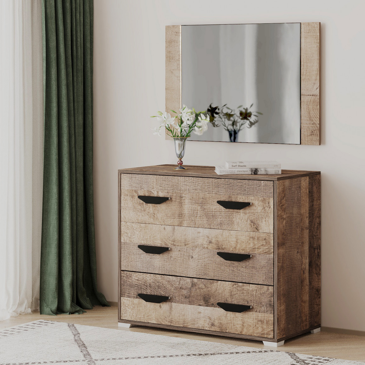 კომოდი HOBEL X16 COMMODE+MIRROR K354 (4)