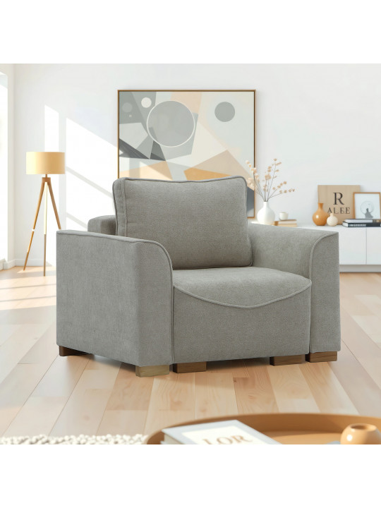 დივანი HOBEL BELONA LUXE 1 CREAM BONCUK 4/ BROWN SHO 599-2 (3)