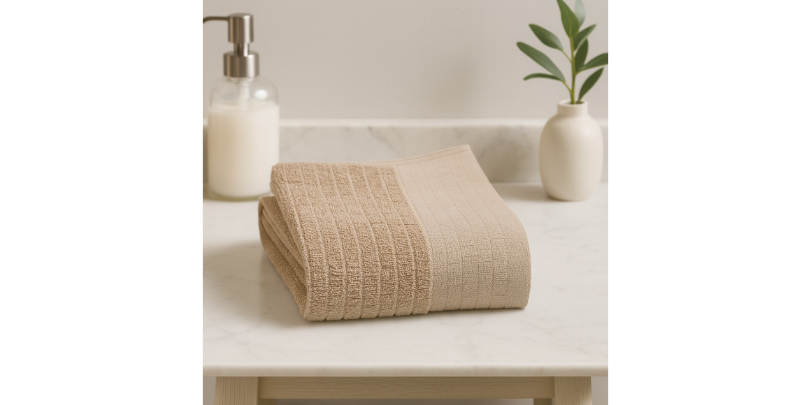 სააბაზანო პირსახოცი RESTFUL LIGHT BROWN 500GSM 100X150