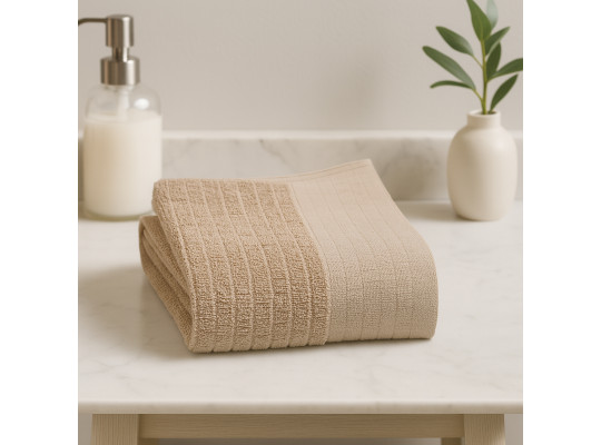 bathroom towel RESTFUL LIGHT BROWN 500GSM 100X150