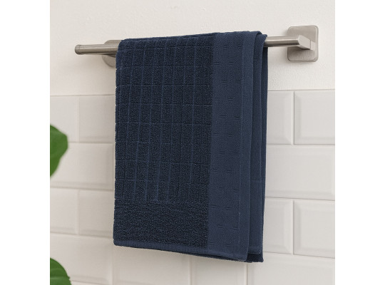 bathroom towel RESTFUL NAVY BLUE PEONY 500GSM 100X150