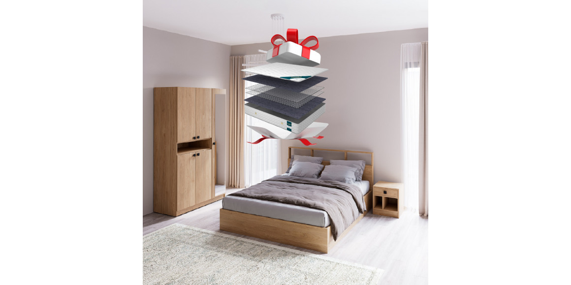 LILYA LUXE K086 G + საჩუქრად მატრასი Solo 160x200  