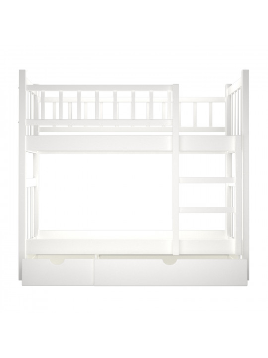 детский кровать HOBEL TWO STOREY EX-B53 SHELF 90X190 WHITE (8)
