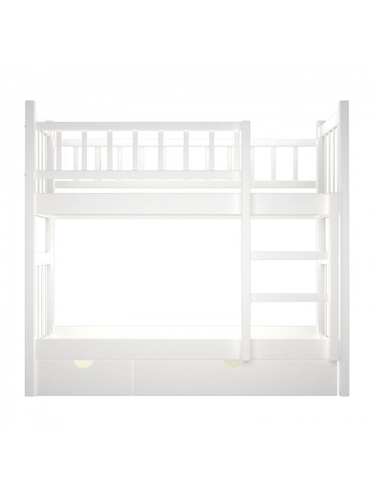 детский кровать HOBEL TWO STOREY EX-B53 SHELF 90X190 WHITE (8)