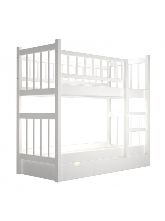 детский кровать HOBEL TWO STOREY EX-B53 SHELF 90X190 WHITE (8)