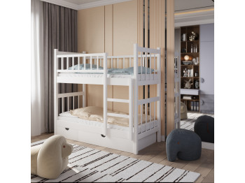 საბავშვთა საწოლი HOBEL TWO STOREY EX-B53 SHELF 90X190 WHITE (8)
