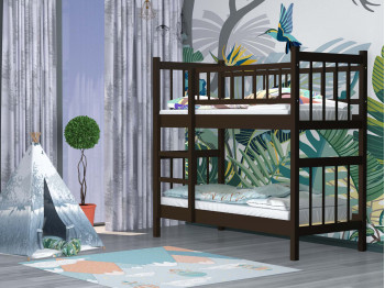 bed for children HOBEL TWO-STOREY EX-B53 90X190 OAK PIGMENT (7)