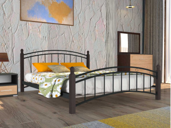 საწოლი HOBEL V-LANA-01 160X200 METAL BLACK/BROWN PIGMENT (3)