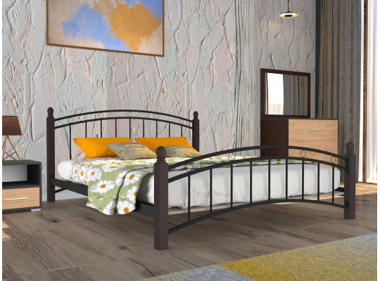 bed HOBEL V-LANA-01 160X200 METAL BLACK/BROWN PIGMENT (3)