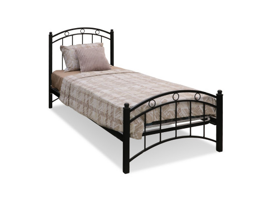 bed HOBEL LANA-02 90X200 LM METAL BLACK/BLACK (3)