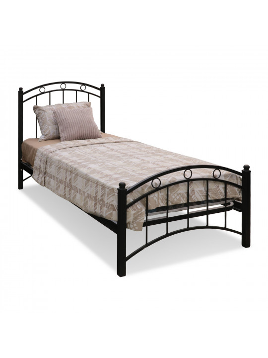 bed HOBEL LANA-02 90X200 LM METAL BLACK/BLACK (3)