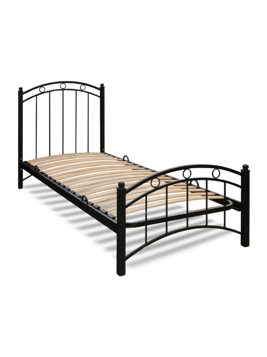 bed HOBEL LANA-02 90X200 LM METAL BLACK/BLACK (3)