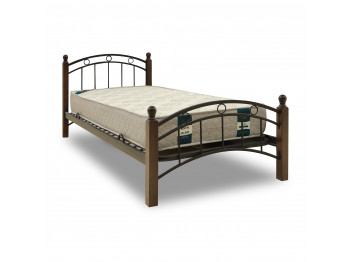 bed HOBEL V-LANA-01 90X200 METAL BLACK / BROWN PIGMENT (3)