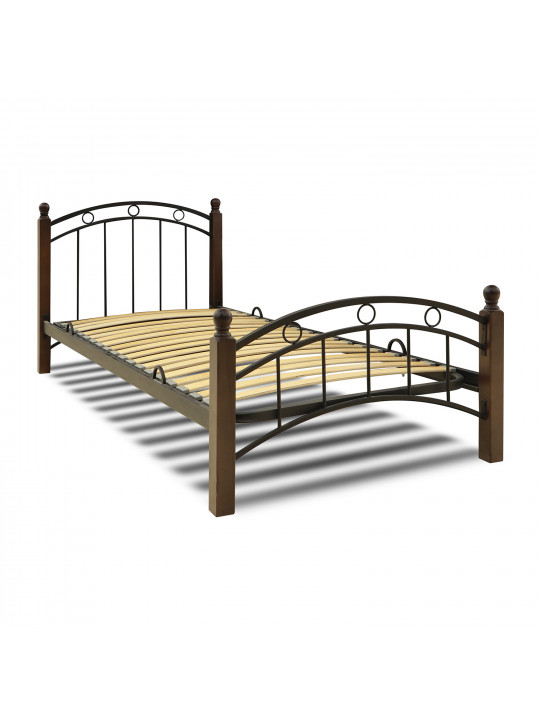 bed HOBEL V-LANA-01 90X200 METAL BLACK / BROWN PIGMENT (3)