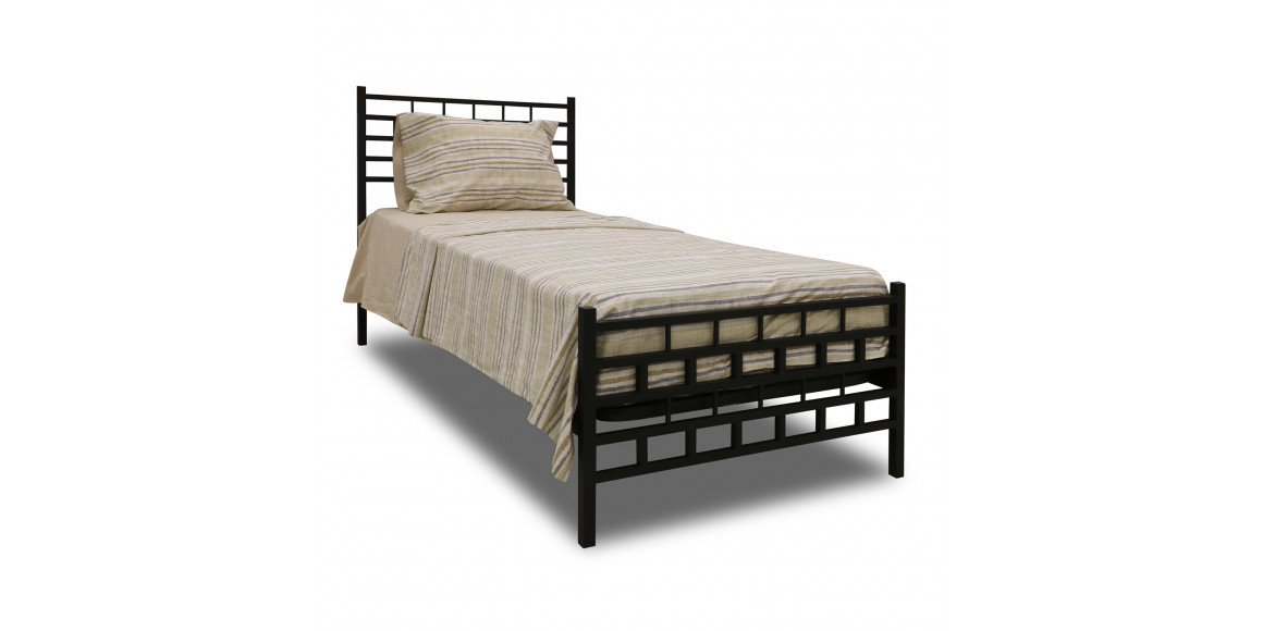 кровать HOBEL WMX-B-93 90x200 METAL BLACK/BLACK (3)