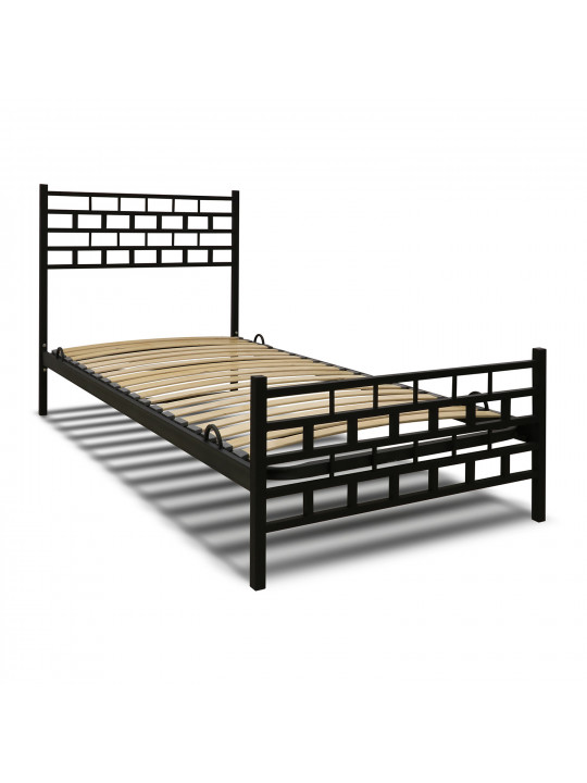 bed HOBEL WMX-B-93 90x200 METAL BLACK/BLACK (3)