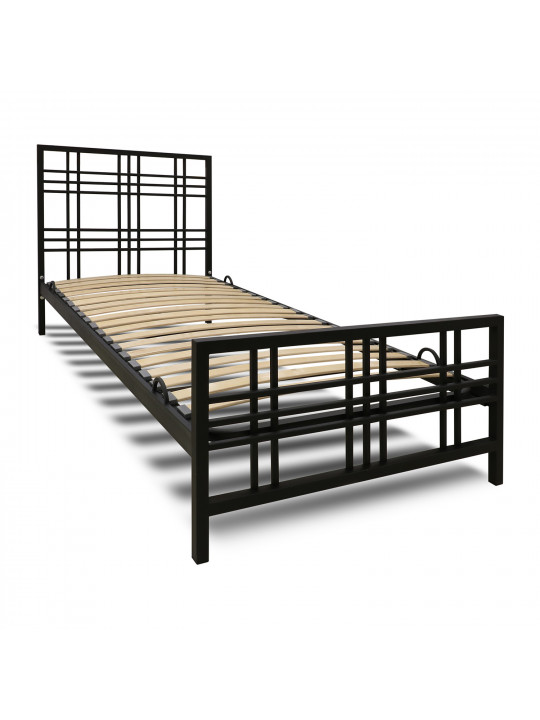 bed HOBEL WMX-B-94 90x200 METAL BLACK/BLACK (3)