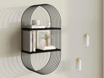 shelve HOBEL ALSTROEMERIA METAL BLACK (1)