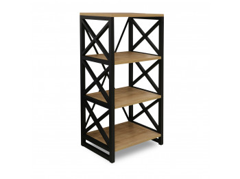 წიგნის კარადა და თარო HOBEL LOFT-SH-139-M BLACK/ 3025 (1)