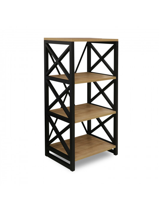 წიგნის კარადა და თარო HOBEL LOFT-SH-139-M BLACK/ 3025 (1)