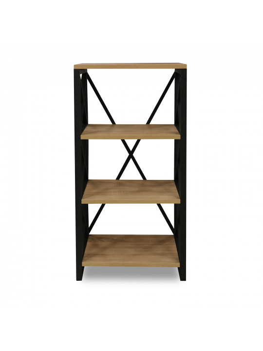 წიგნის კარადა და თარო HOBEL LOFT-SH-139-M BLACK/ 3025 (1)