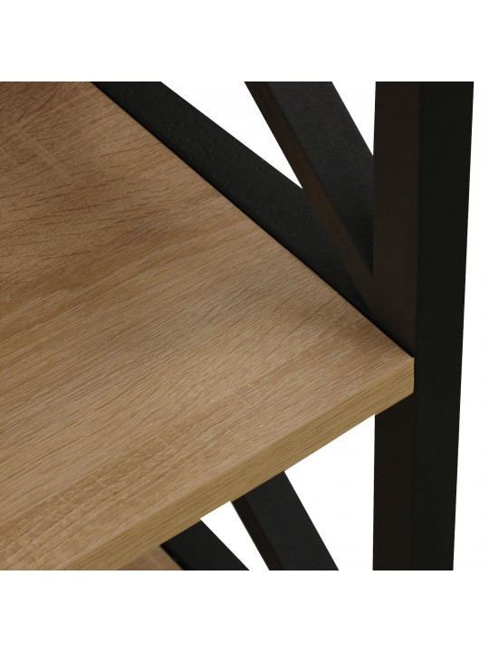 წიგნის კარადა და თარო HOBEL LOFT-SH-139-M BLACK/ 3025 (1)