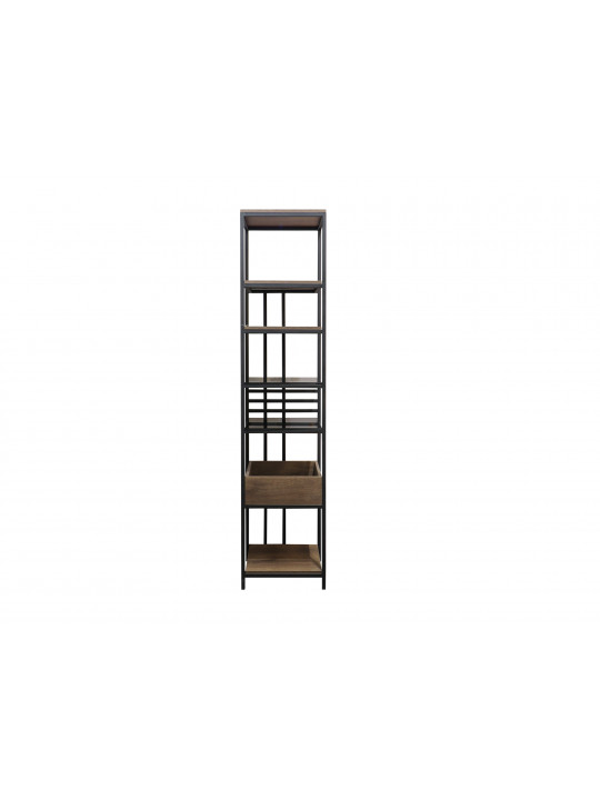 bookcase & shelving HOBEL LANFEN M-112 BLACK/GLASS FM/K090 (1)