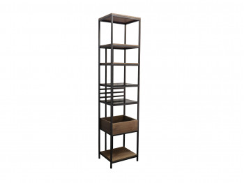 bookcase & shelving HOBEL LANFEN M-112 BLACK/GLASS FM/K090 (1)