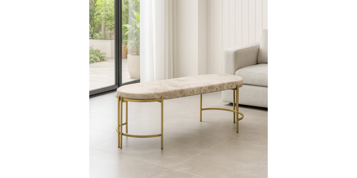 ტაბურეტი და პუფი HOBEL BENCH-01 METAL GOLD/MONACO 02 (1)