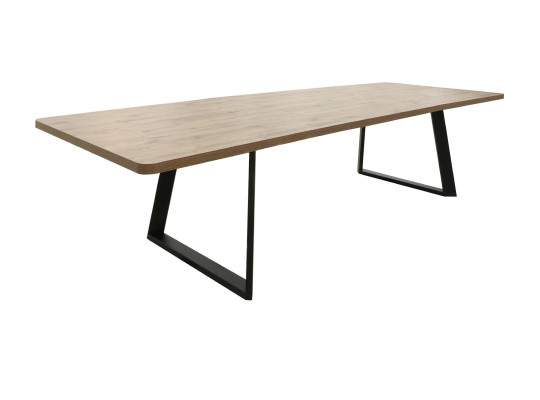 dining table MAMADOMA LOFT LUX RADIAL-230, РАЗДВИЖНОЙ 230(330)X110, ДУБ ВЕЛИНГТОН/ЧЕРНЫЙ, 2 (УПАК.) (2)