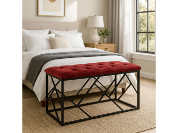 ტაბურეტი და პუფი HOBEL TWIST METAL BLACK LSL/40x80X35 FACE 18 (1)