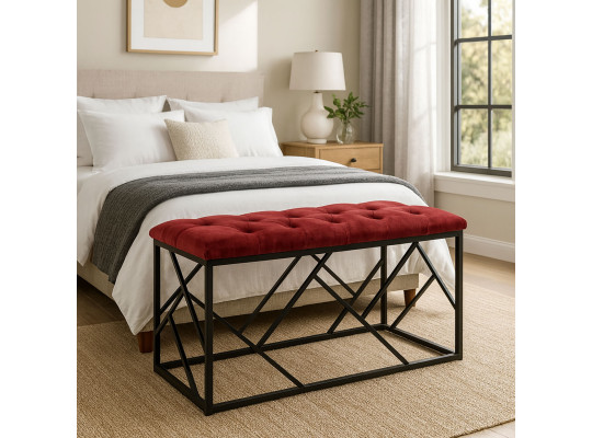ტაბურეტი და პუფი HOBEL TWIST METAL BLACK LSL/40x80X35 FACE 18 (1)