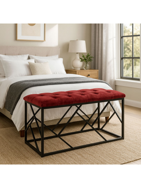 ტაბურეტი და პუფი HOBEL TWIST METAL BLACK LSL/40x80X35 FACE 18 (1)