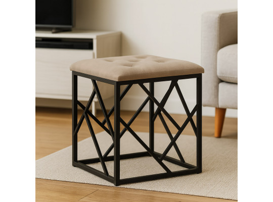 ტაბურეტი და პუფი HOBEL TWIST METAL/38X38X35 -10K/ COMBY(1)