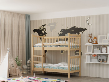 საბავშვთა საწოლი HOBEL TWO-STOREY EX-B53 90X190 NATURAL (7)