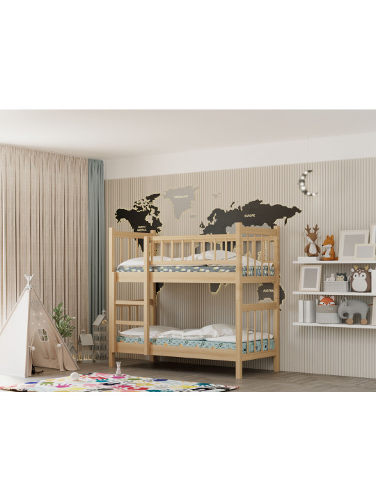 bed for children HOBEL TWO-STOREY EX-B53 90X190 NATURAL (7)