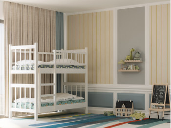 bed for children HOBEL TWO-STOREY EX-B53 90X190 WHITE (7)