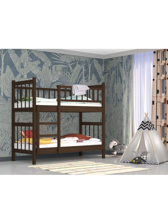 bed for children HOBEL TWO-STOREY EX-B53 90X190 BROWN PIGMENT (7)