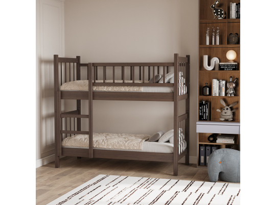 bed for children HOBEL TWO-STOREY EX-B53 90X190 BROWN PIGMENT (7)