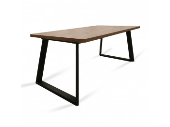 dining table MAMADOMA LOFT LUX RADIAL-200, РАЗДВИЖНОЙ 200(290)X105, ВЕЛЛИНГТОН/ЧЕРНЫЙ, 2 (УПАК.)(2)