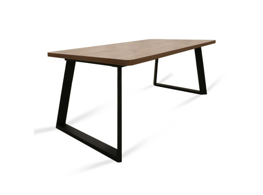 dining table MAMADOMA LOFT LUX RADIAL-200, РАЗДВИЖНОЙ 200(290)X105, ВЕЛЛИНГТОН/ЧЕРНЫЙ, 2 (УПАК.)(2)