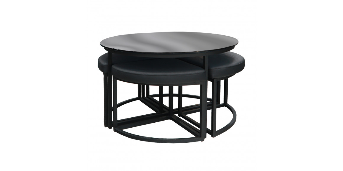 coffee table HOBEL WMX-CT-47 BLACK METAL/BLACK GLASS FM (3)